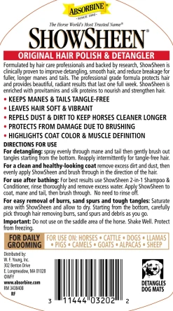 ANIMAL HEALTH INT Absorbine® ShowSheen® Hair Polish & Detangler New
