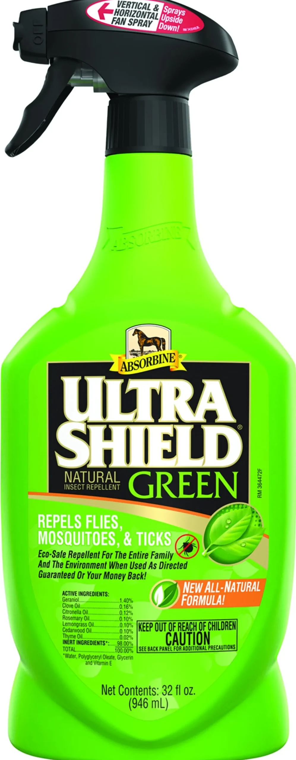 ANIMAL HEALTH INT Absorbine® UltraShield® Green Natural Fly Repellent - Quart Sale