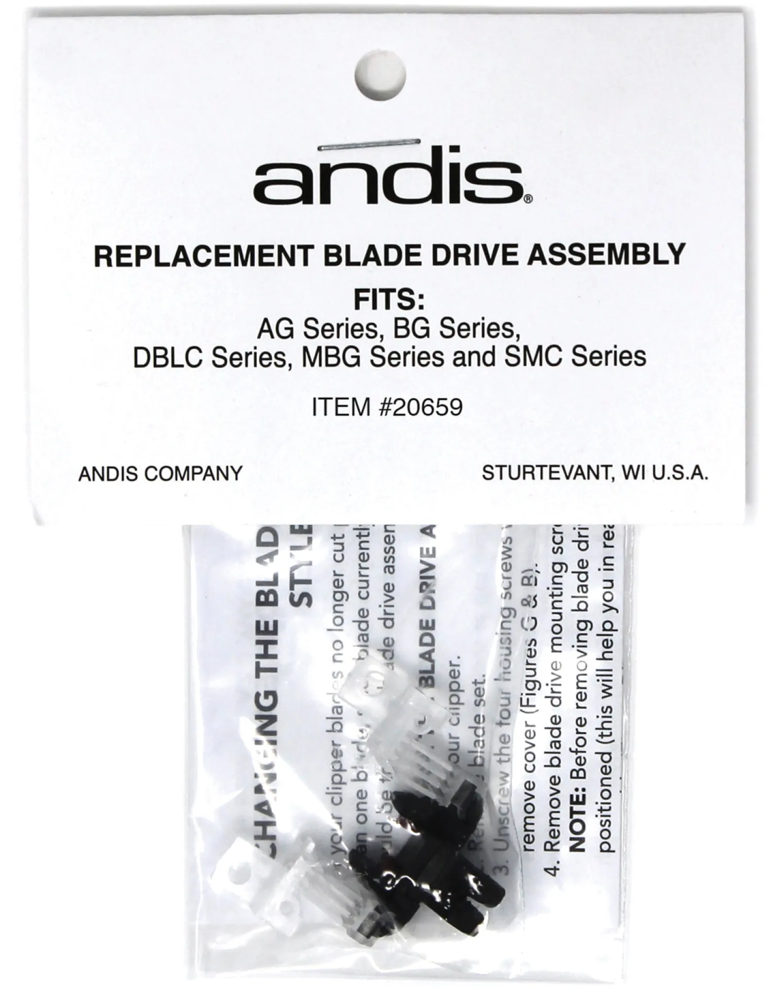ANDIS COMPANY Andis® Quad Force Blade Drive Assembly
