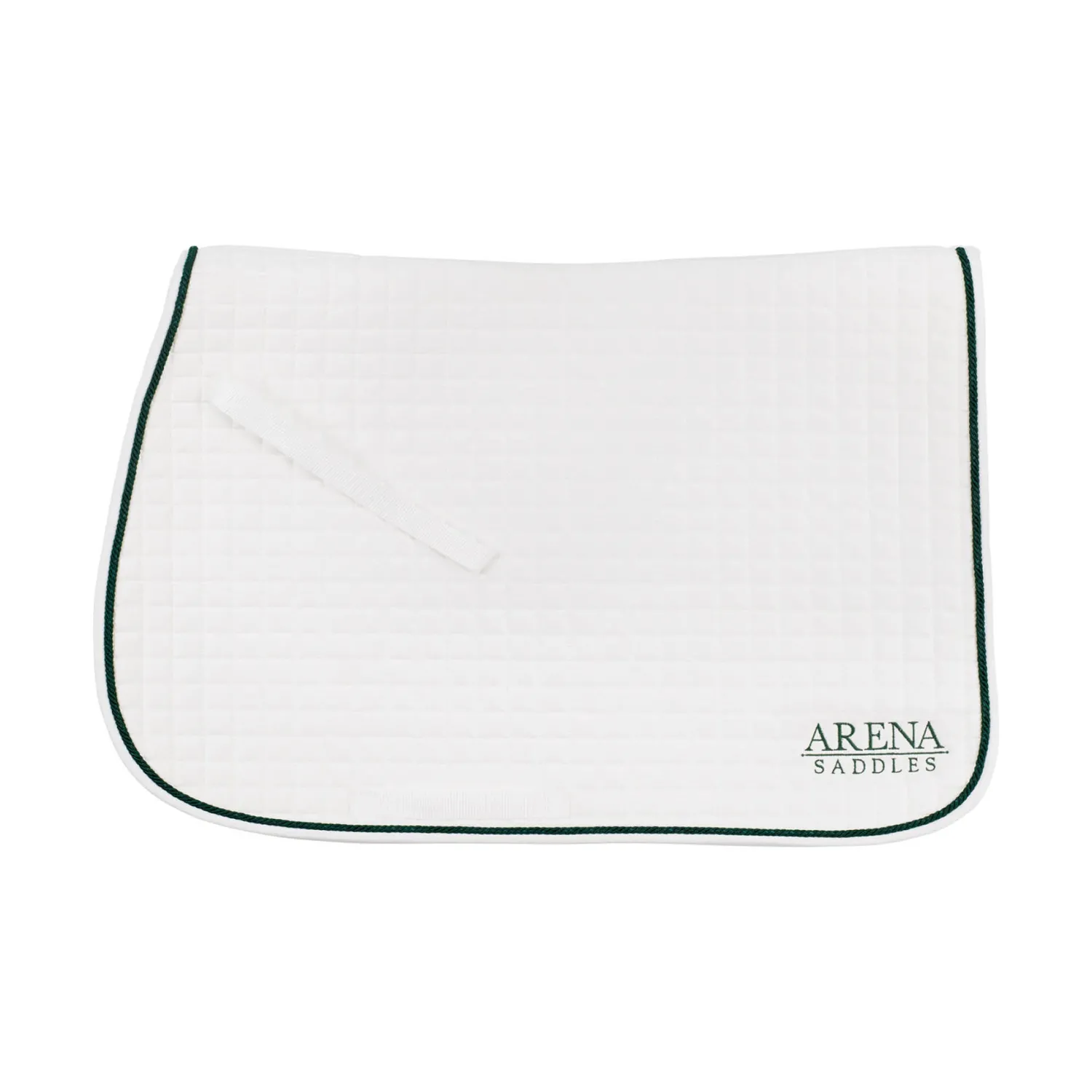 SADDLERY BRANDS INTL Arena All-Purpose Saddle Pad White/Green Outlet