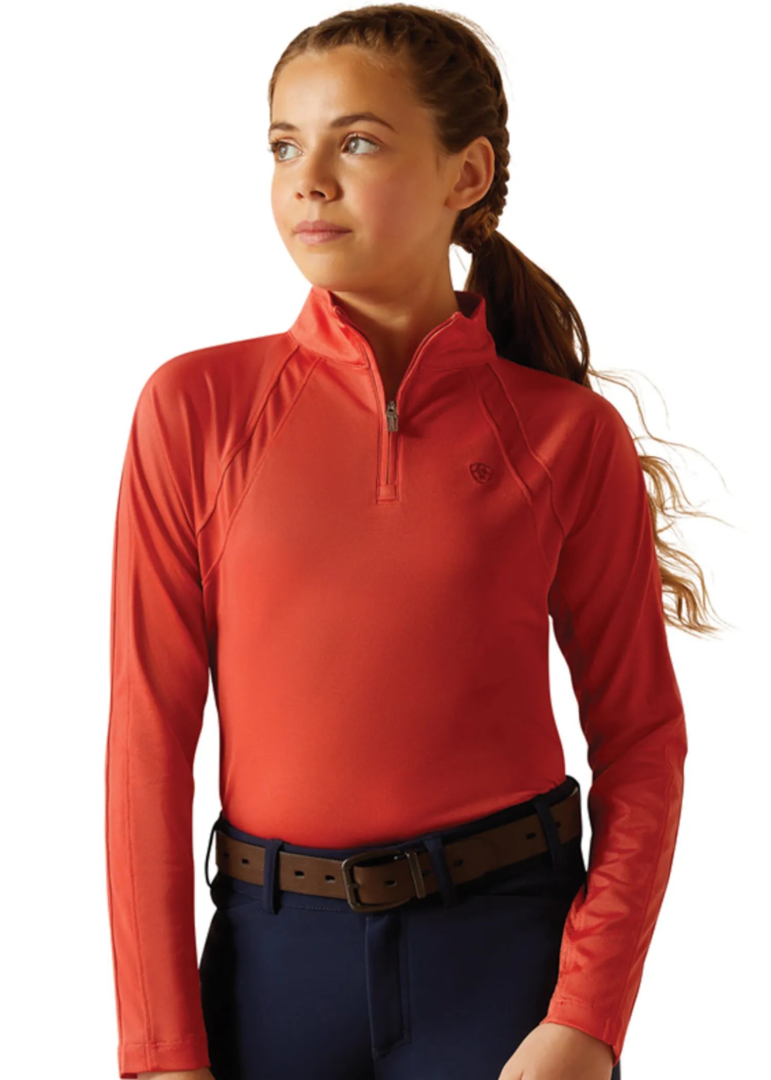 ARIAT-APPAREL Ariat® Kids’ Solid Sunstopper Shirt 3.0 Baked Apple Best