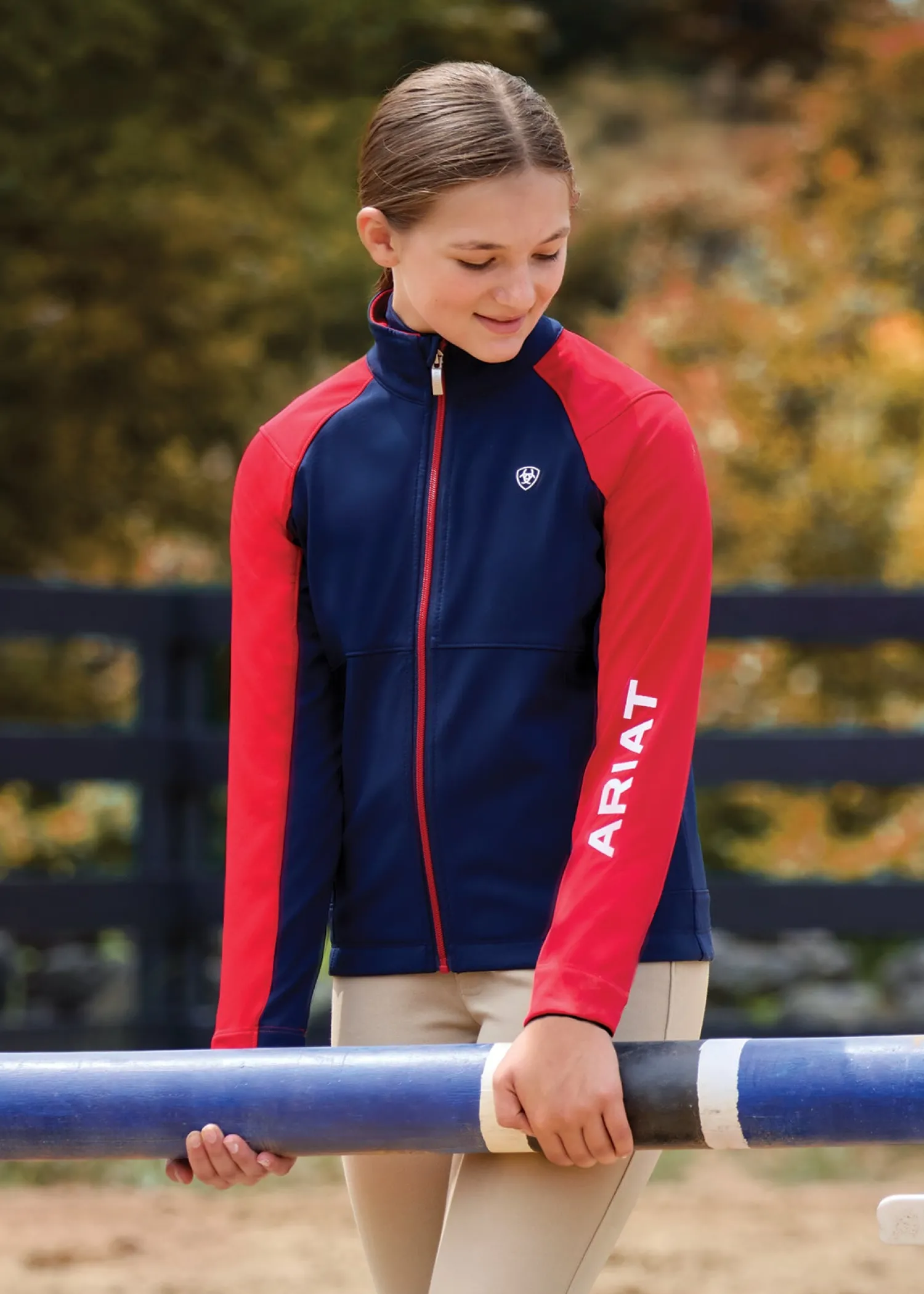 ARIAT-APPAREL Ariat® Kids Team EQ Jacket Navy/Red Hot
