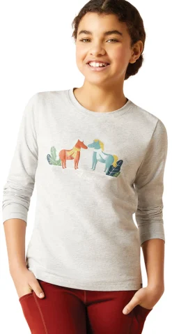 ARIAT-APPAREL Ariat® Kids’ Winter Fashions Tee Heather Grey Best