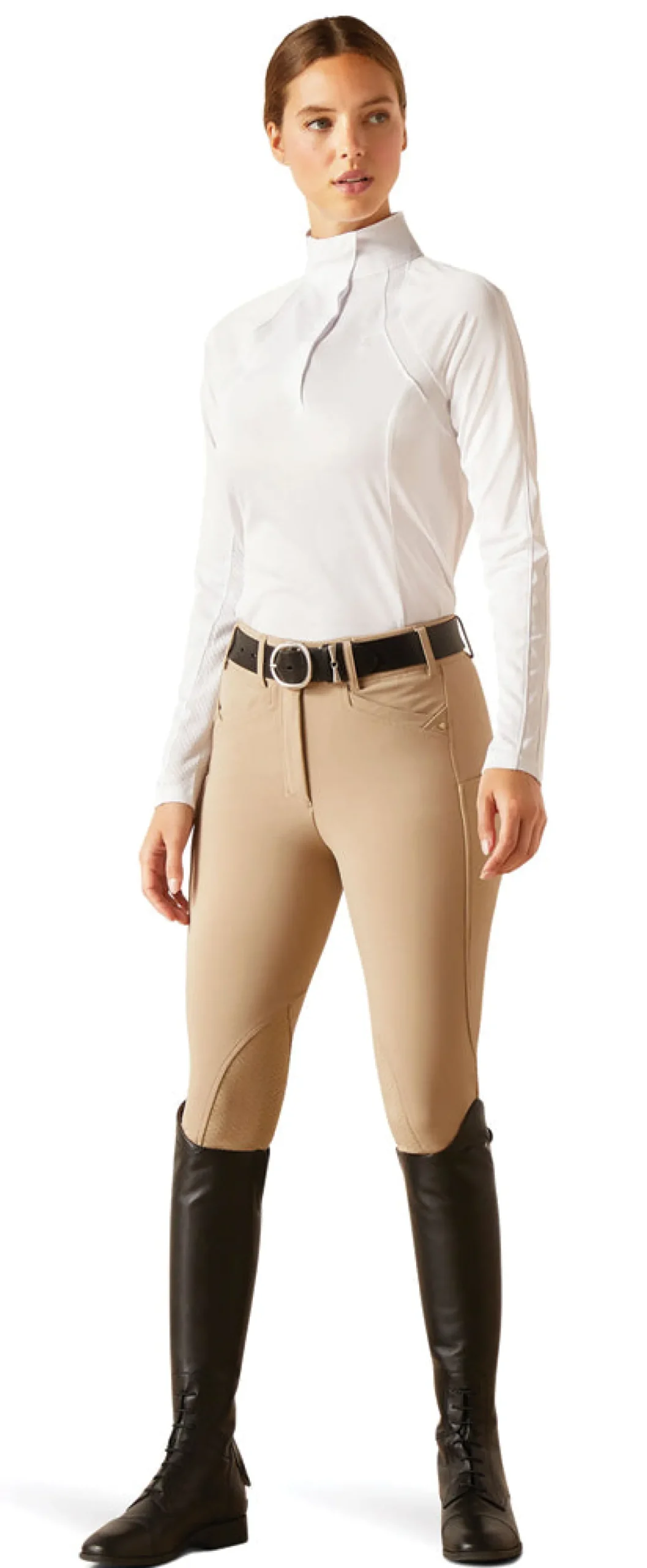 ARIAT-APPAREL Ariat® Ladies’ Sunstopper Show Shirt 3.0 White Clearance