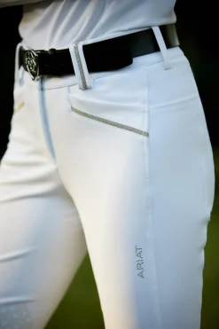ARIAT-APPAREL Ariat® Ladies’ Tri Factor Grace Knee-Patch Breech White Discount