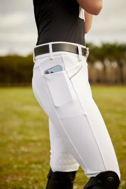 ARIAT-APPAREL Ariat® Ladies’ Tri Factor Grace Knee-Patch Breech White Discount