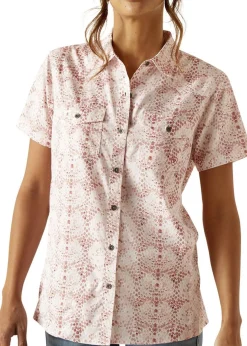 ARIAT-APPAREL Ariat® Ladies’ VenTEK™ Stretch Short Sleeve Shirt Brush Stroke Print