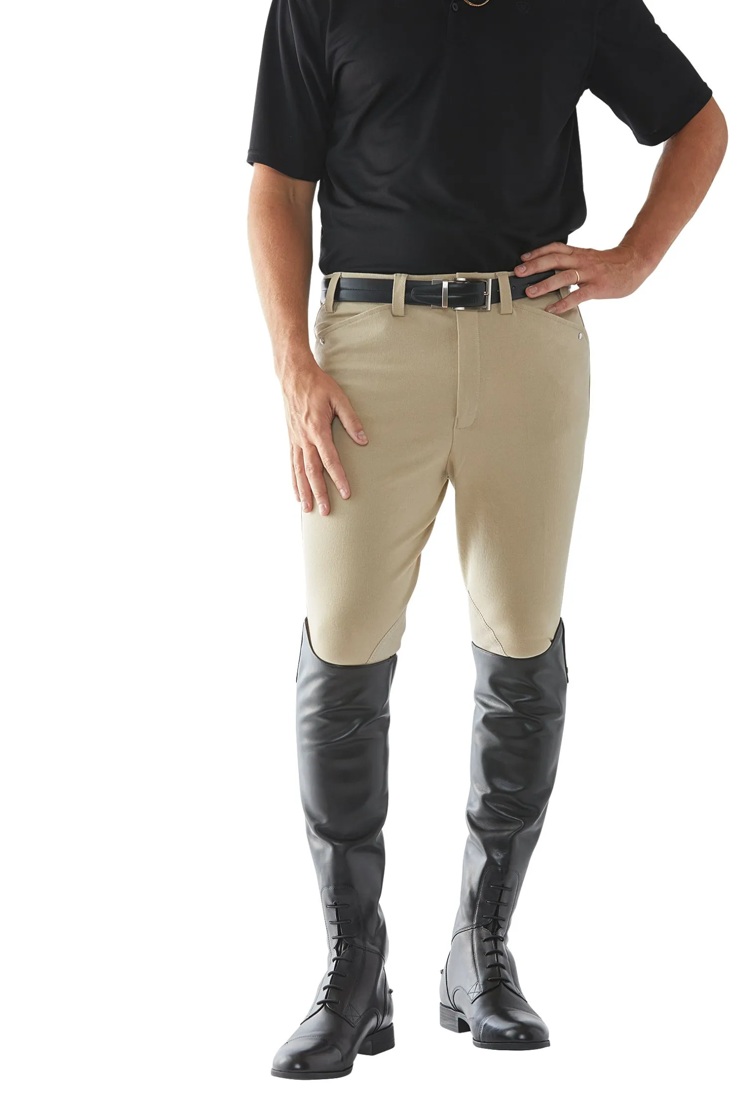 ARIAT-APPAREL Ariat® Men's Heritage Knee-Patch Breech Tan