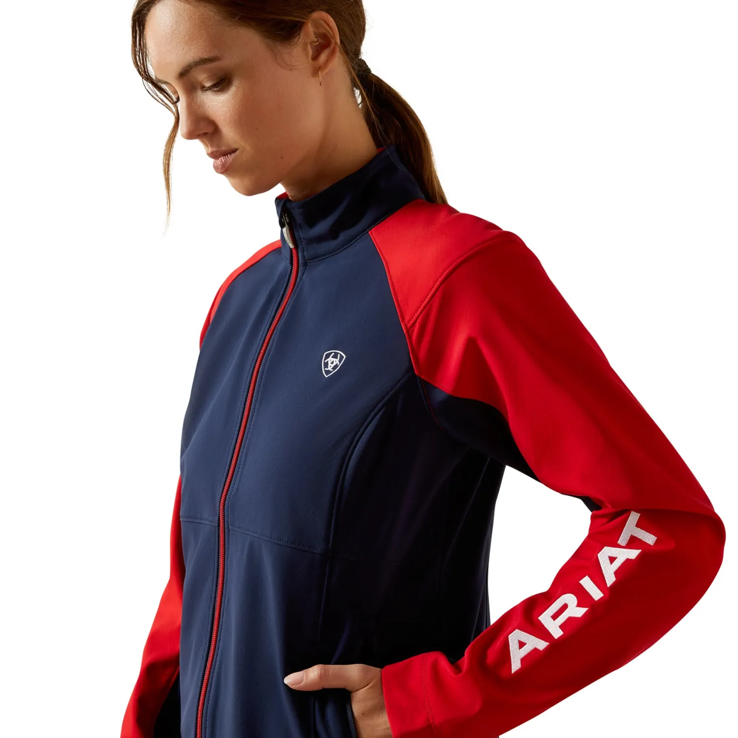 ARIAT-APPAREL Ariat® Team EQ Jacket Navy/Red Outlet