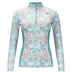 ARISTA EQUESTRIAN Arista® Ladies’ Viva Quarter-Zip Long Sleeve Shirt Light Verdigris Best