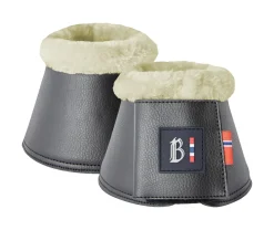 EQUINAVIA B Vertigo Wellington Fleece-Top Bell Boots Black New