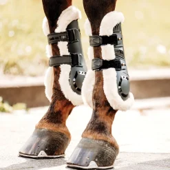 BACK ON TRACK BOT LL Back on Track® Airflow Tendon Boots with Faux Fur Black Discount
