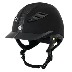 BACK ON TRACK BOT LL Back on Track® Lynx Micromocca Riding Helmet Black Hot