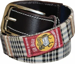 JPC EQUESTRIAN Baker® Ladies’ Classic Plaid Belt Brown Leather/Plaid New