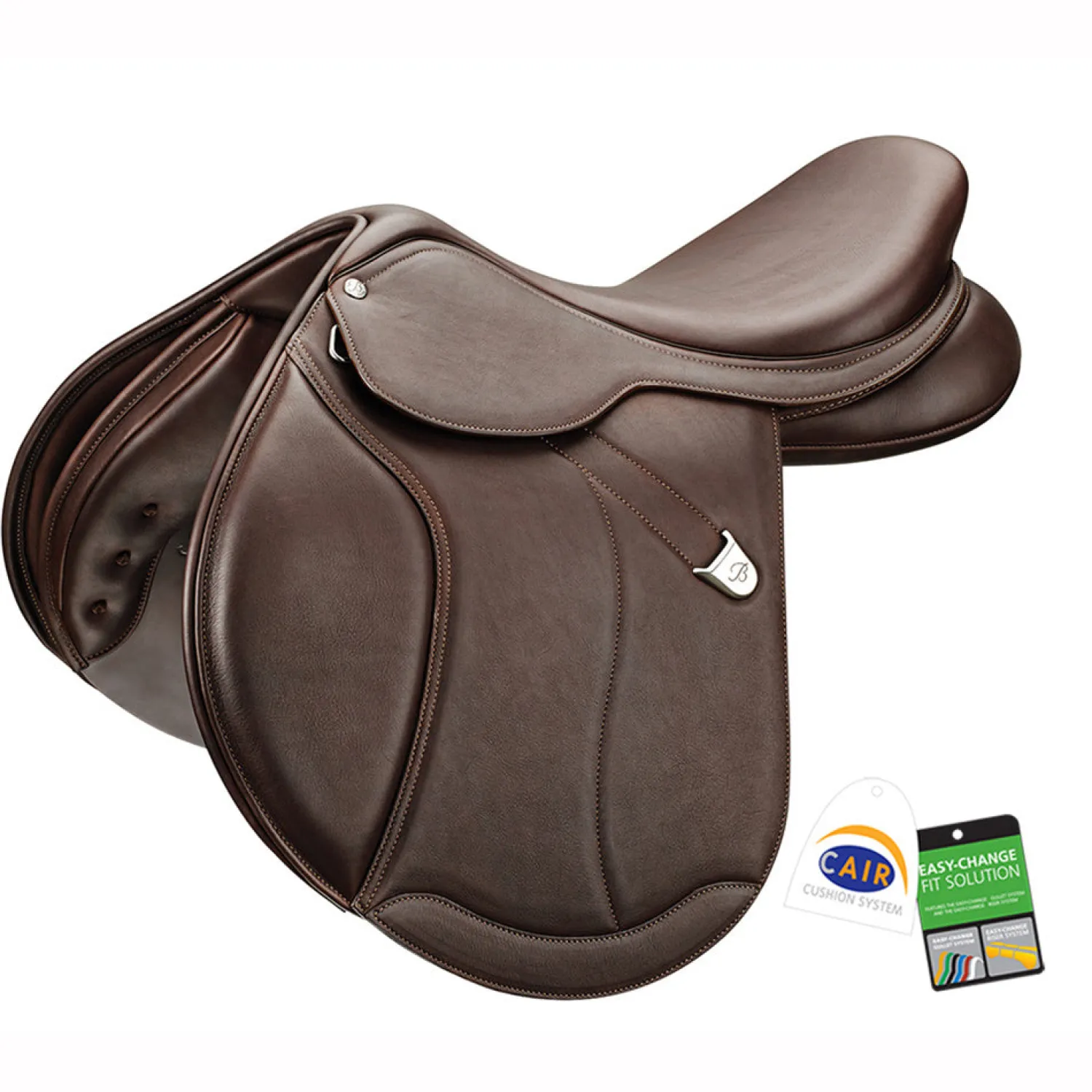 SADDLERY BRANDS INTL Bates Caprilli Close Contact+ Saddle in Luxe Leather with CAIR® Classic Brown Hot