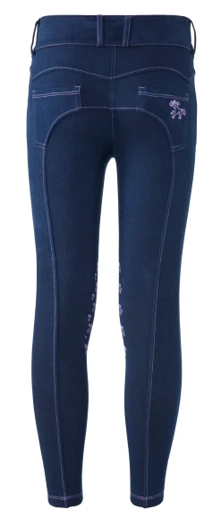 BELLE AND BOW EQSTRN Belle & Bow Equestrian Children’s Riding Jean Blue Discount