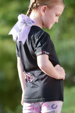 BELLE AND BOW EQSTRN Belle & Bow Equestrian Children's Logo Tee Black Online