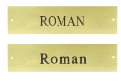 DOVER DROPSHIP Brass Halter Nameplate - 3 lines Hot