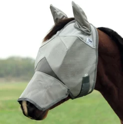 CASHEL COMPANY Cashel® Cool Crusader™ Long Nose Fly Mask with Ears Grey Best