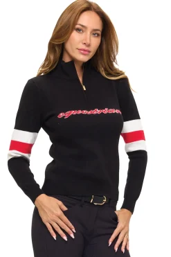DANCING EQUESTRIAN Ladies’ "Equestrian" Sweater Black Discount