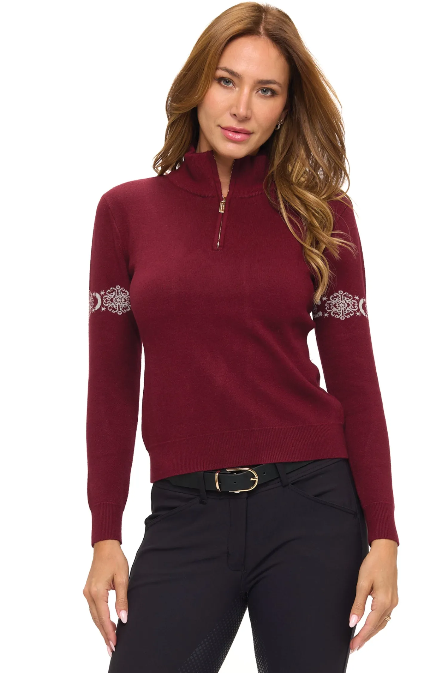 DANCING EQUESTRIAN Ladies’ "Snowflake" Sweater Sale