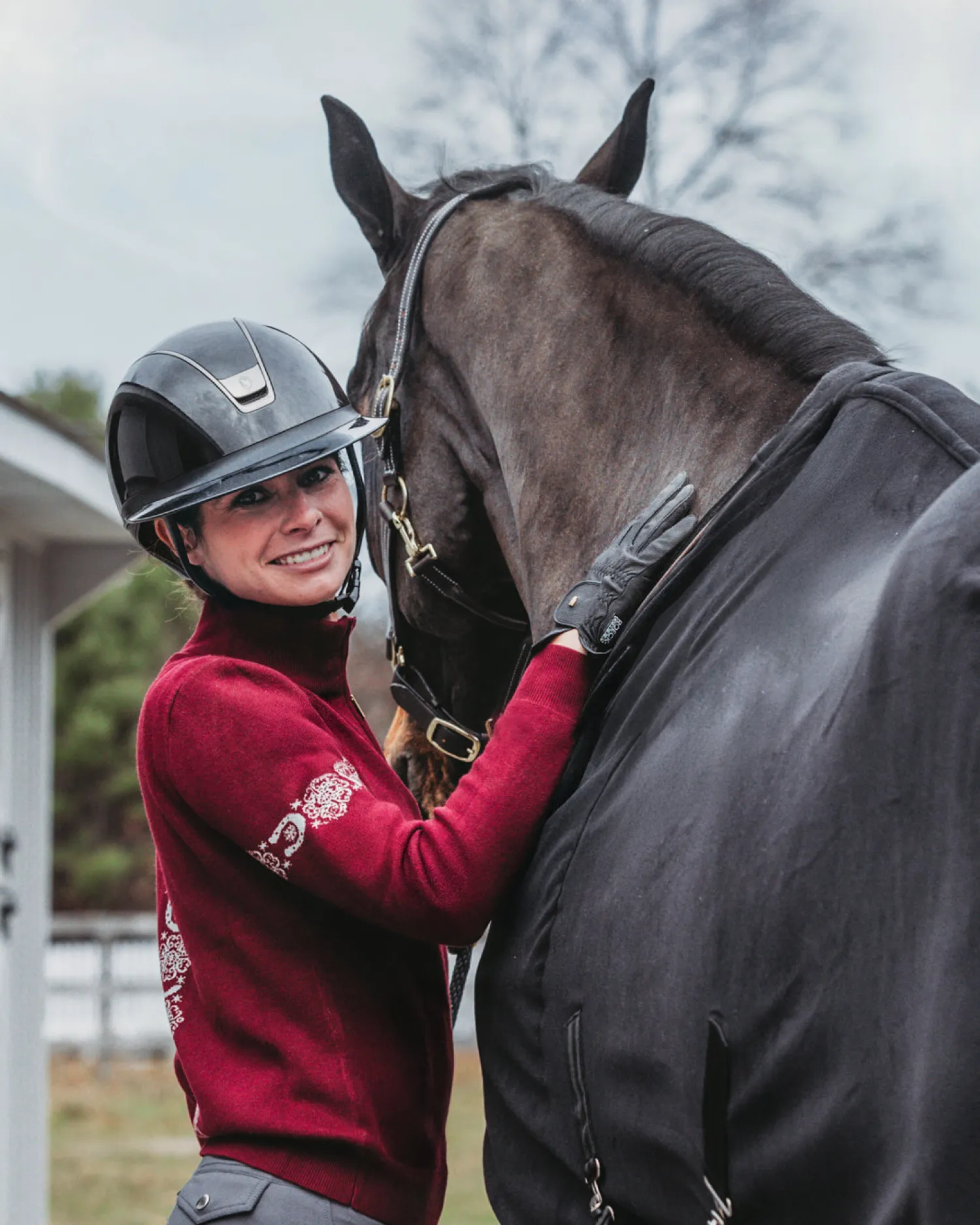 DANCING EQUESTRIAN Ladies’ "Snowflake" Sweater Sale