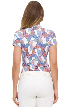 DANCING EQUESTRIAN Ladies’ Butterfly Short-Sleeve Shirt White Online