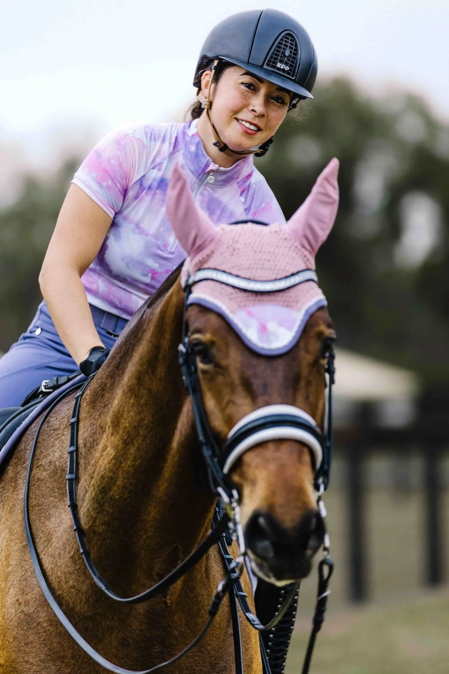 JPC EQUESTRIAN Dapplebay Haze Short-Sleeve Sun Shirt Lavender Discount