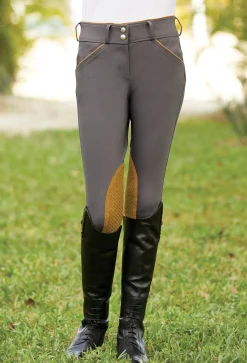 KARAN LETEX DS Girls' Beverly Double-Grip Knee-Patch Breech Grey Online