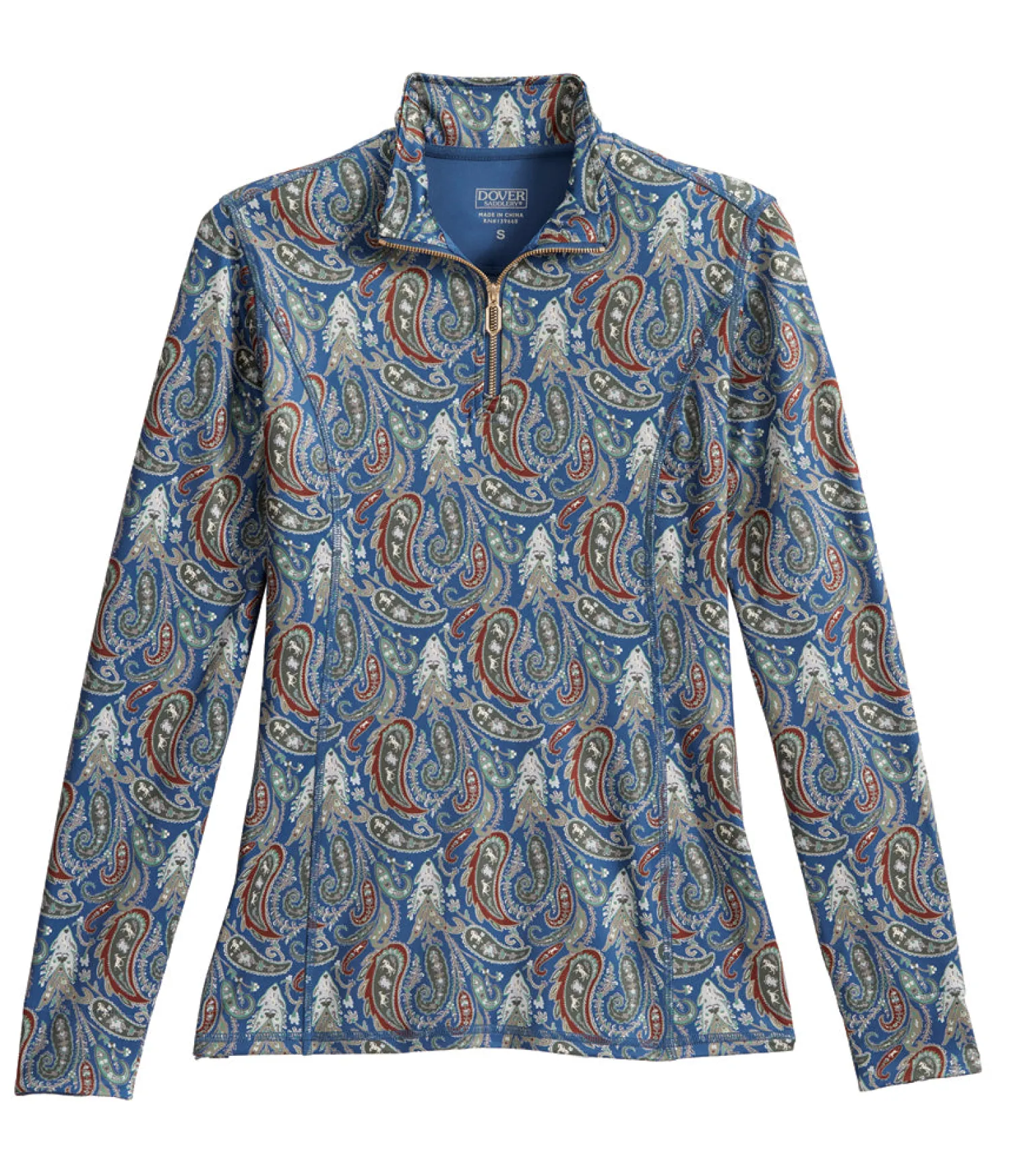 KIRSCH DS Ladies’ Libby LuxTech Long Sleeve Shirt Ensign Blue Paisley Outlet