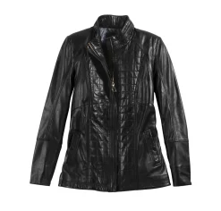 RAMJEE LEATHERS DS Ladies’ Moto Leather Jacket Black Discount