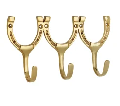 BURLINGHAM-BRASS DS Triple Horseshoe Hook Outlet