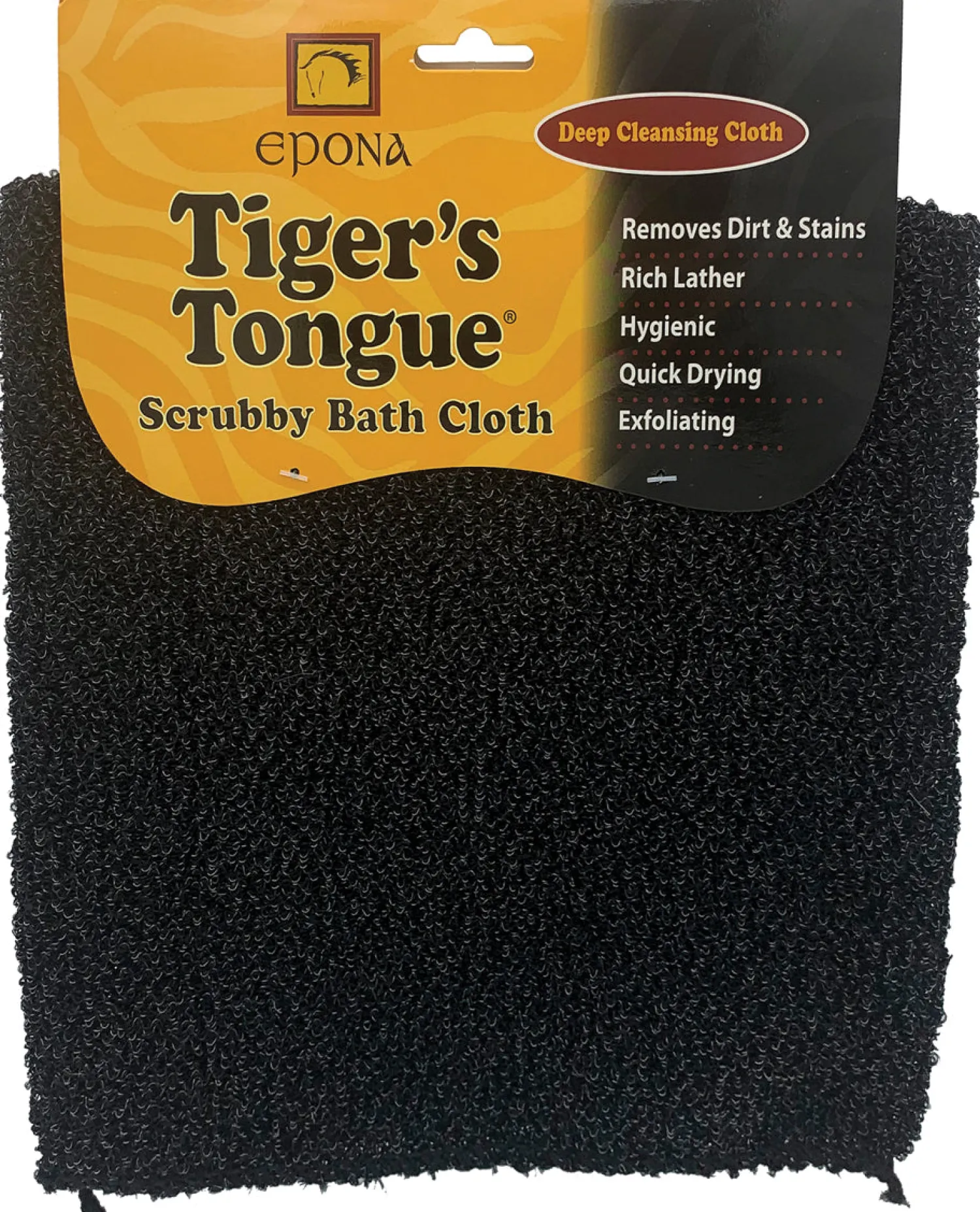 EPONA LTD Epona Tiger’s Tongue® Scrubby Bath Cloth Black Discount