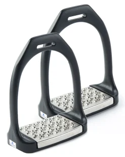 ERS Equi Wing Wide Track Stirrup Irons Black Best