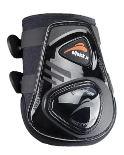 JPC EQUESTRIAN eQuick eShock Legend Rear Boots with Pin Fasteners Black New