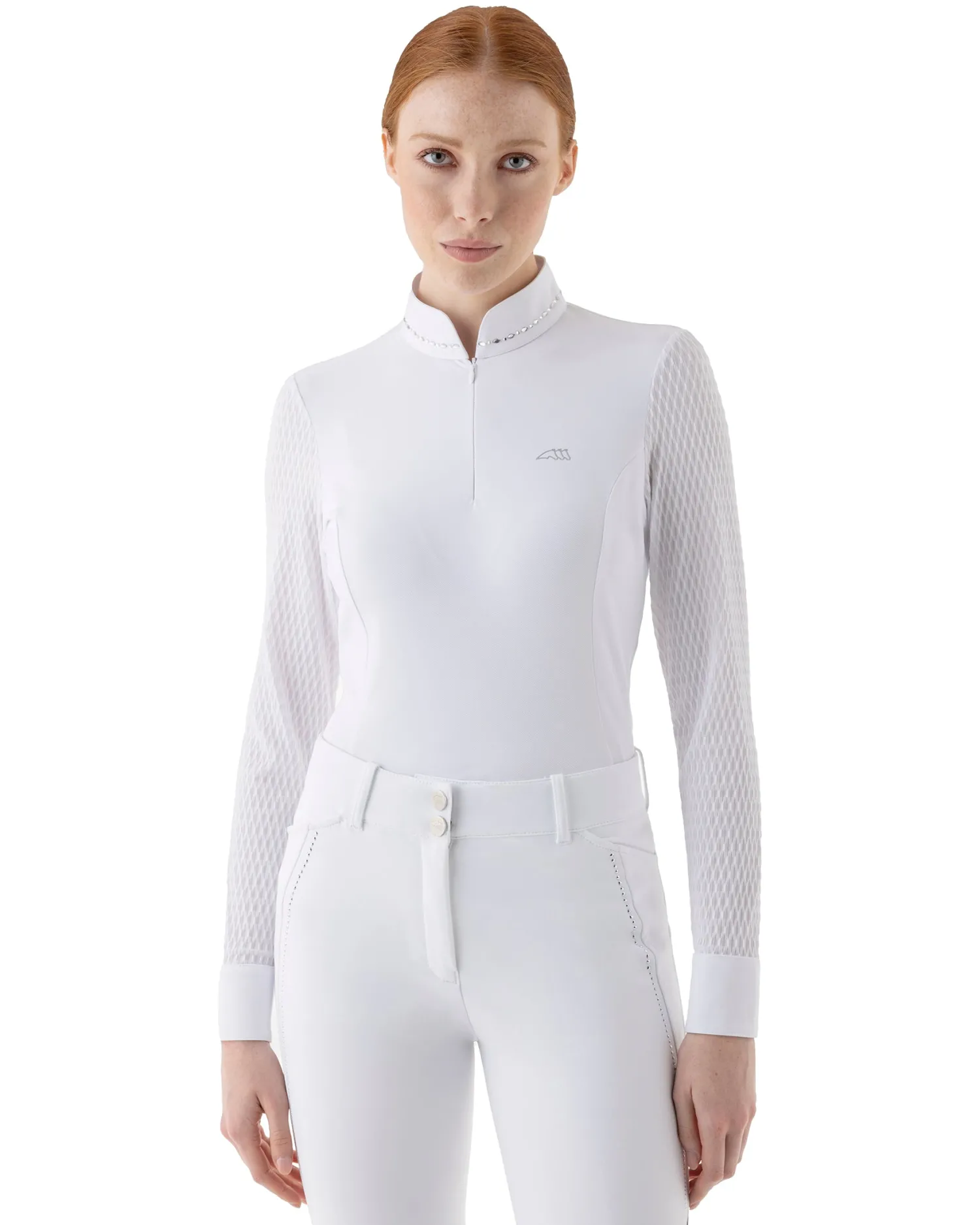 EQUILINE AMERICA Equiline Ladies’ Golig Long Sleeve Competition Shirt White