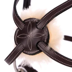EQUINAVIA Valkyrie Fancy-Stitched Figure-8 Bridle & Reins Chocolate Brown