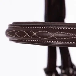 EQUINAVIA Valkyrie Fancy-Stitched Figure-8 Bridle & Reins Chocolate Brown