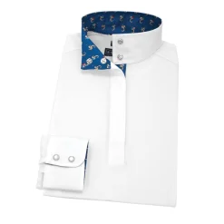 ESSEX CLASSICS Girls’ Talent Yarn® Long Sleeve Show Shirt Jockeys On Seahorses New