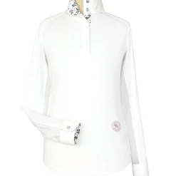 ESSEX CLASSICS Girls’ Talent Yarn Long-Sleeve Show Shirt White/Unicorns Best