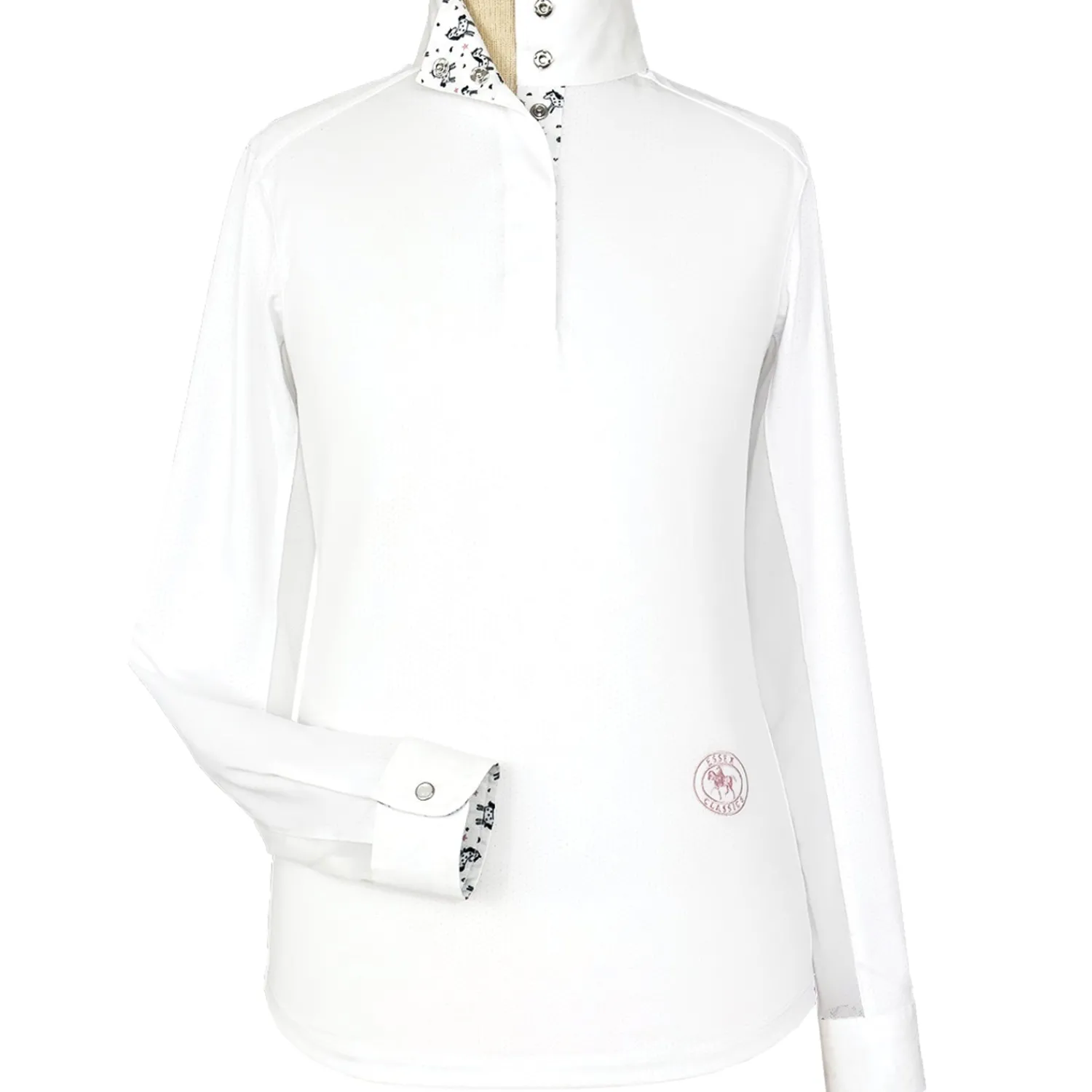 ESSEX CLASSICS Girls’ Talent Yarn Long-Sleeve Show Shirt White/Unicorns Best