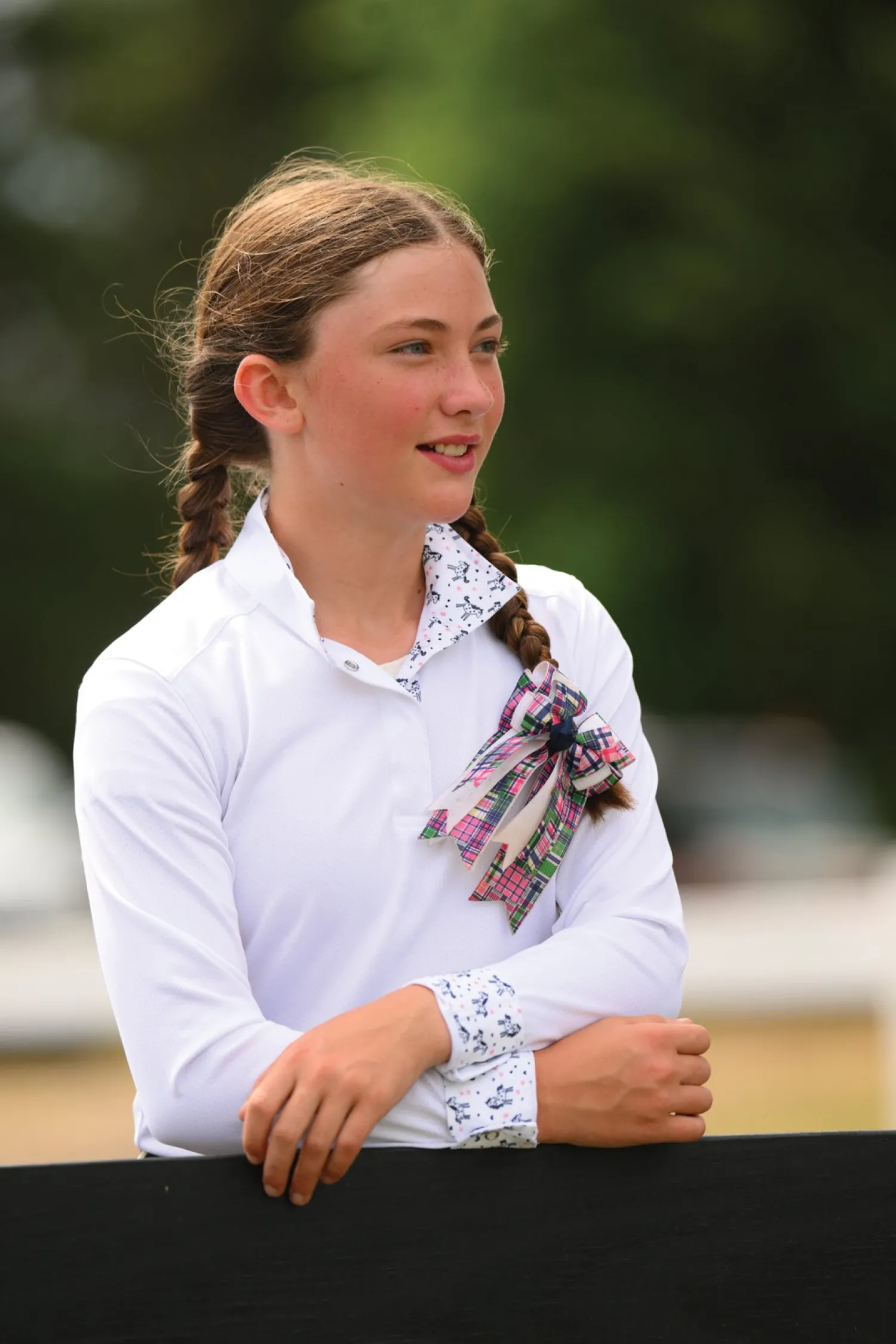 ESSEX CLASSICS Girls’ Talent Yarn Long-Sleeve Show Shirt White/Unicorns Best