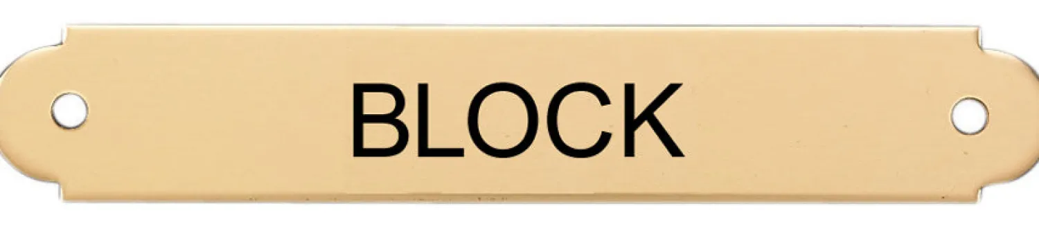 DOVER DROPSHIP Fancy Halter Nameplate - 1 or 2 lines Outlet