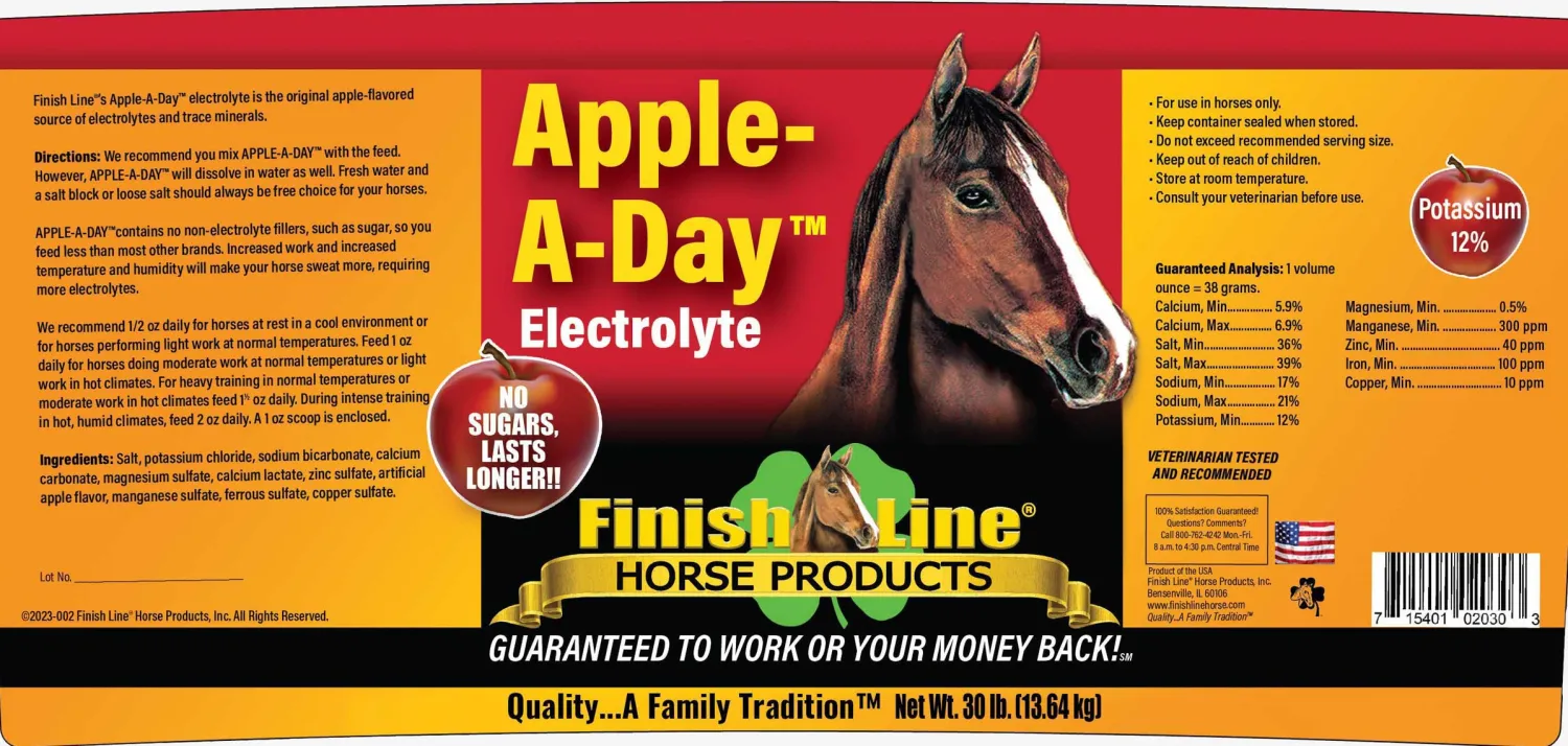 ANIMAL HEALTH INT Finish Line® Apple A Day™ Electrolyte, 5 Pounds Discount