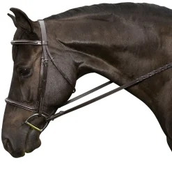INT RIDING HELMET Flex Rider Fancy-Stitched Raised Snaffle Hunter Bridle Chocolate Outlet