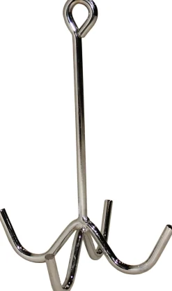 KING YOUNG Four-Prong Chrome Metal Tack Hook Grey New