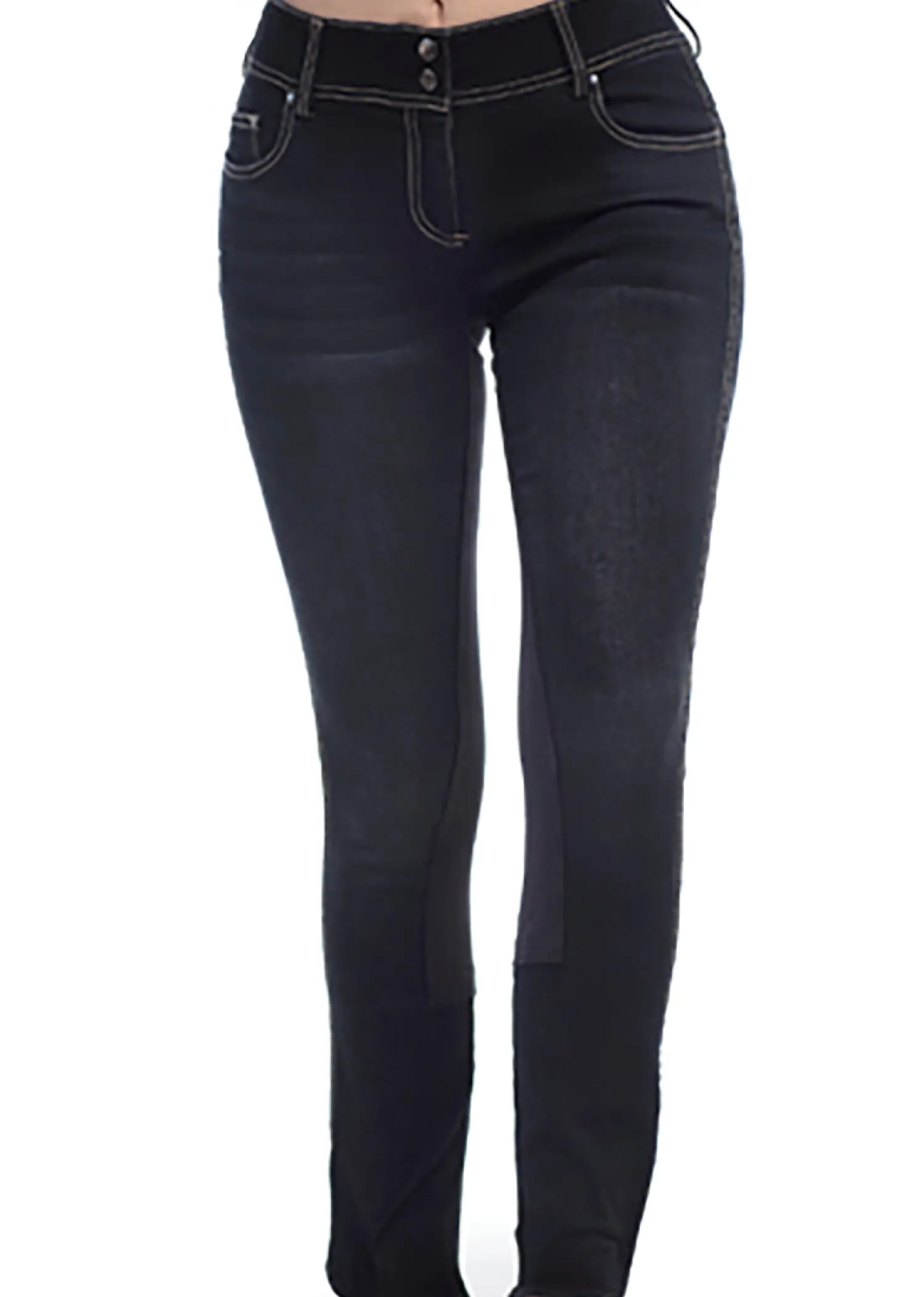 GOODE RIDER ™ Ladies’ Equestrian Jean Full-Seat Breech Black Denim Outlet