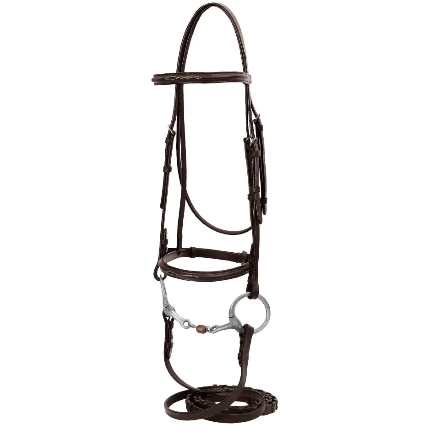 JPC EQUESTRIAN HDR Advantage Fancy Raised Snaffle Bridle with Laced Reins Clearance