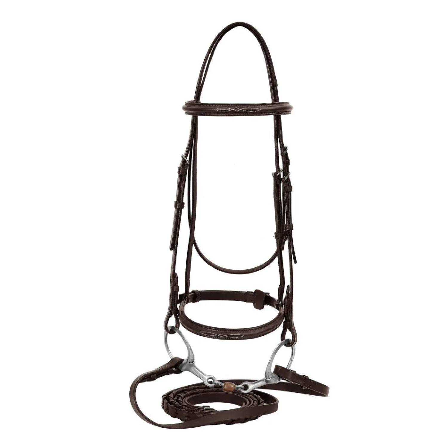 JPC EQUESTRIAN HDR Advantage Fancy Raised Snaffle Bridle with Laced Reins Clearance