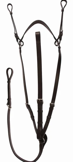 JPC EQUESTRIAN Henri de Rivel Pro Flat Breastplate Martingale Havana Sale